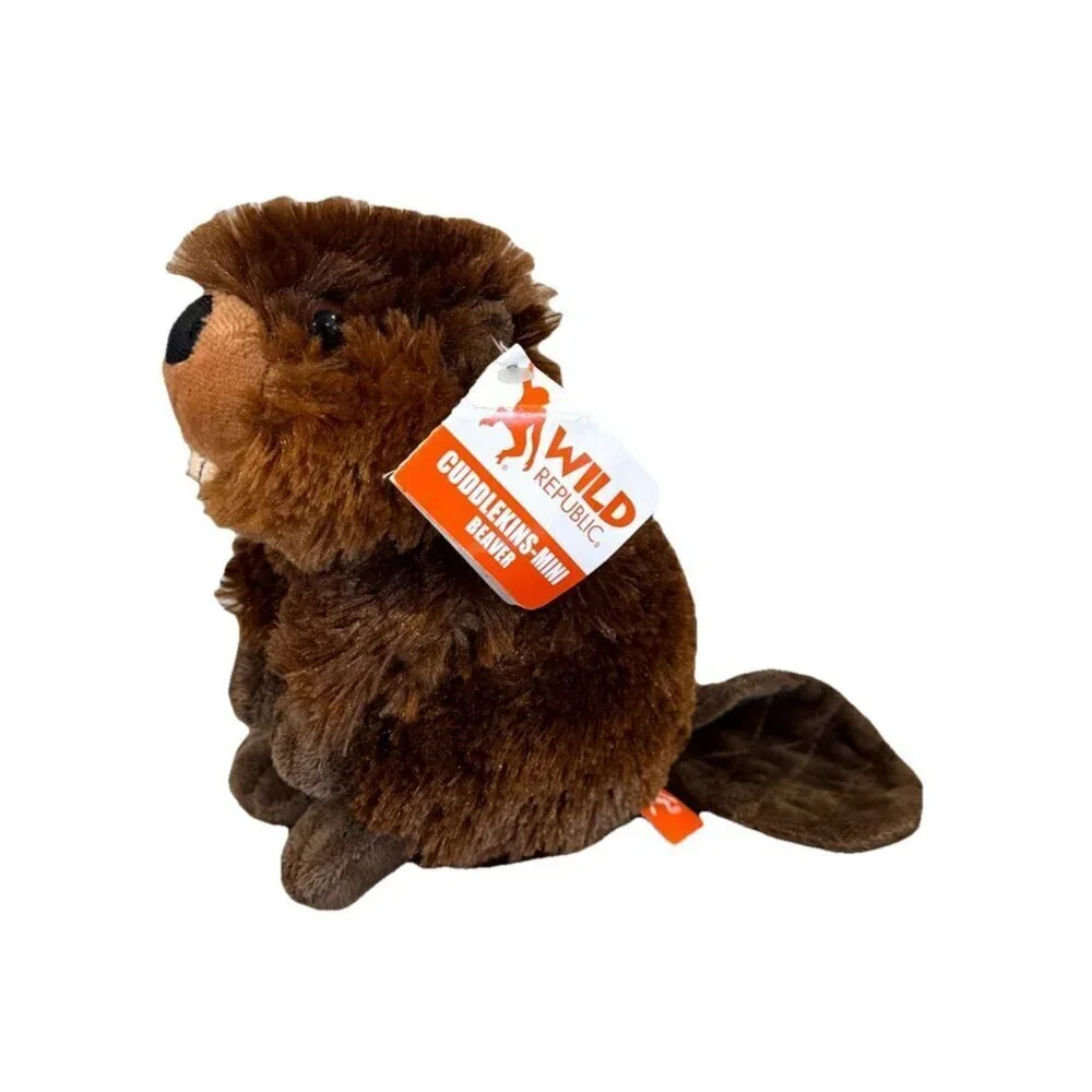 Cuddlekins Mini Beaver 8 Inch Stuffed Animal 10854 Tag Bent Realistic Toy Wild